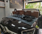 怀化奔驰GLC260音响改装诗芬尼专车专用喇叭，旋转高音+网红发光套件