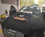 怀化德骏奥迪A6改装德国RS汽车音响 全套升级享受动听声音！