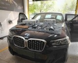 怀化德骏宝马X4汽车音响升级发光盖板，升降中置，圣美歌DSP功放